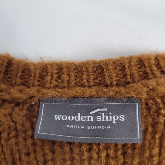 WOODEN SHIPS sweater rust color crew‎ neck oversized mohair blend S/M - Picture 6 of 9